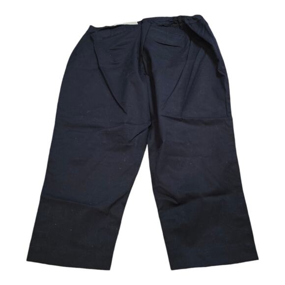 Talbots Navy Blue Perfect Crop Button Hem Detail Comfy Pants Plus SZ 16WP PETITE - Picture 5 of 16
